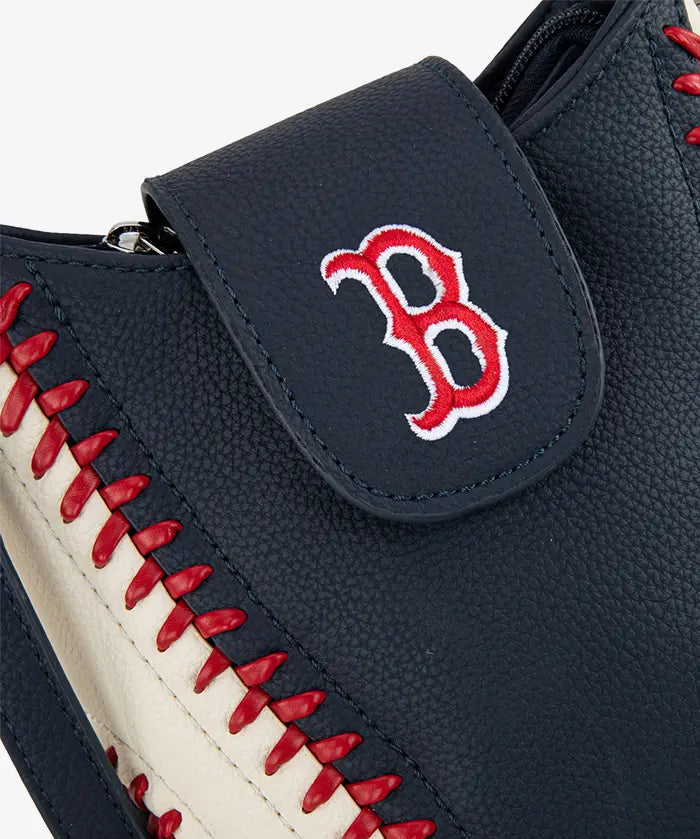MLB Boston Red Sox Crossbody Bag With Baseball Seam
