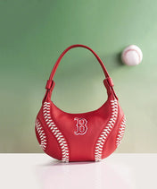 MLB Boston Red Sox Hobo Bag With Baseball Seams