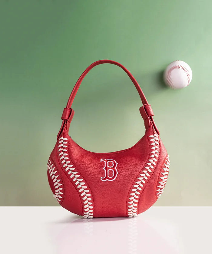 MLB Boston Red Sox Hobo Bag With Baseball Seams