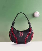 MLB Boston Red Sox Hobo Bag With Baseball Seams