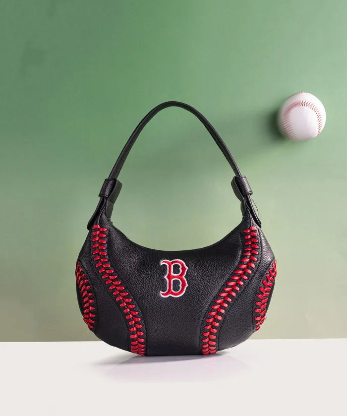 MLB Boston Red Sox Hobo Bag With Baseball Seams