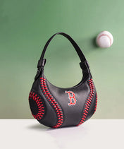 MLB Boston Red Sox Hobo Bag With Baseball Seams