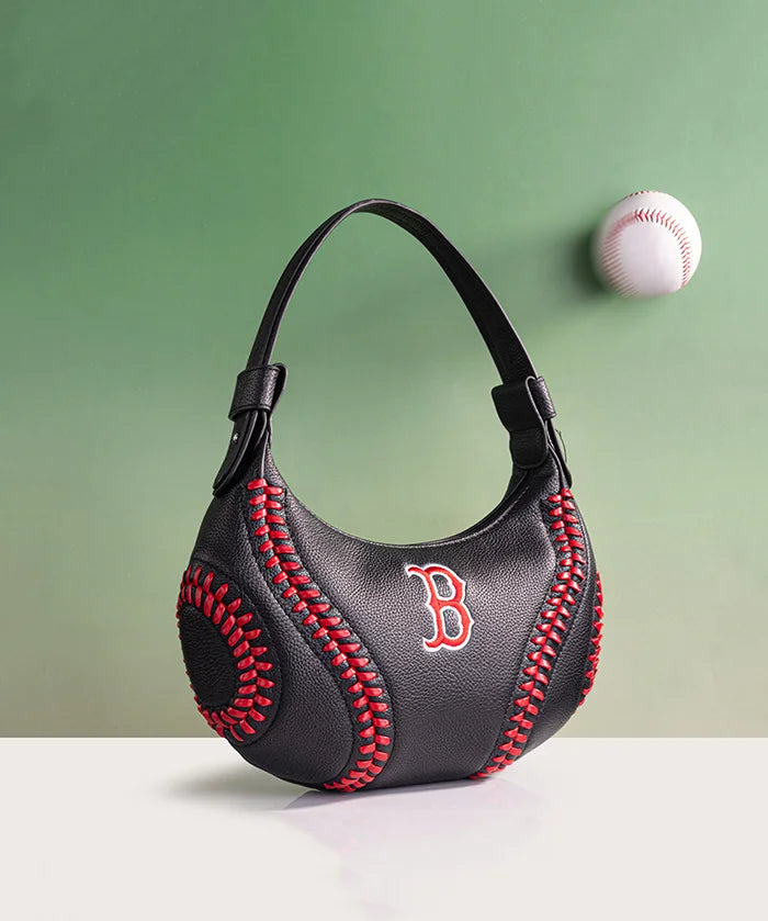 MLB Boston Red Sox Hobo Bag With Baseball Seams