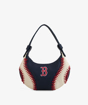 MLB Boston Red Sox Hobo Bag With Baseball Seams