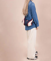 MLB Boston Red Sox Hobo Bag With Baseball Seams