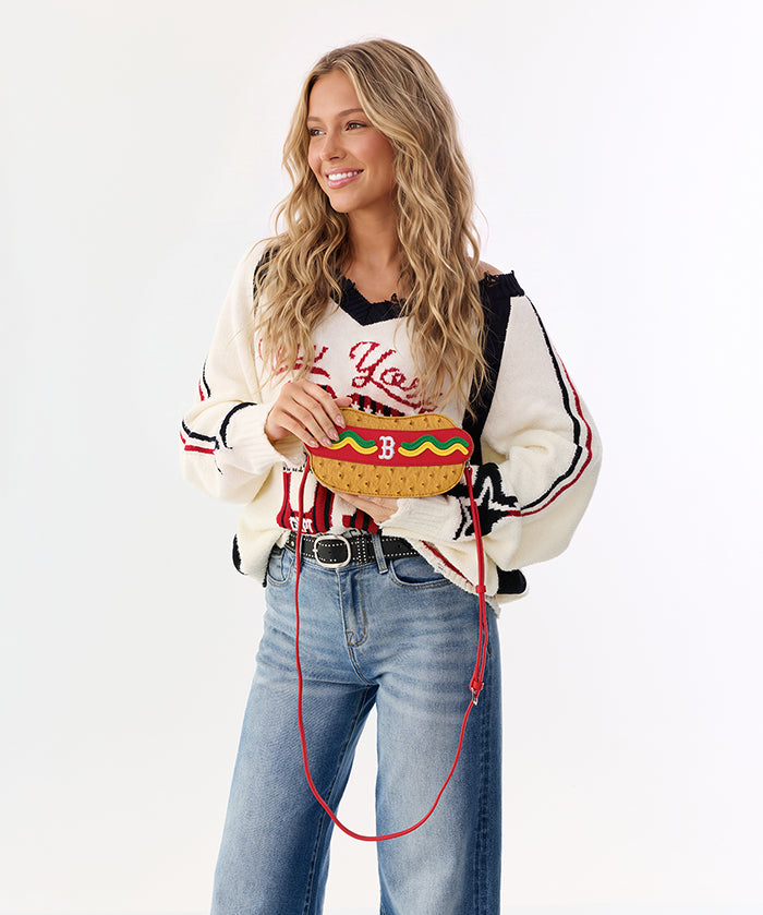 MLB Boston Red Sox Hot Dog Crossbody Bag