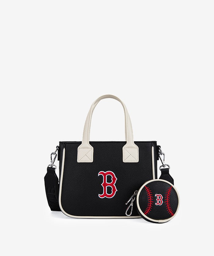 MLB Boston Red Sox Tote Bag with Baseball Coin Pouch