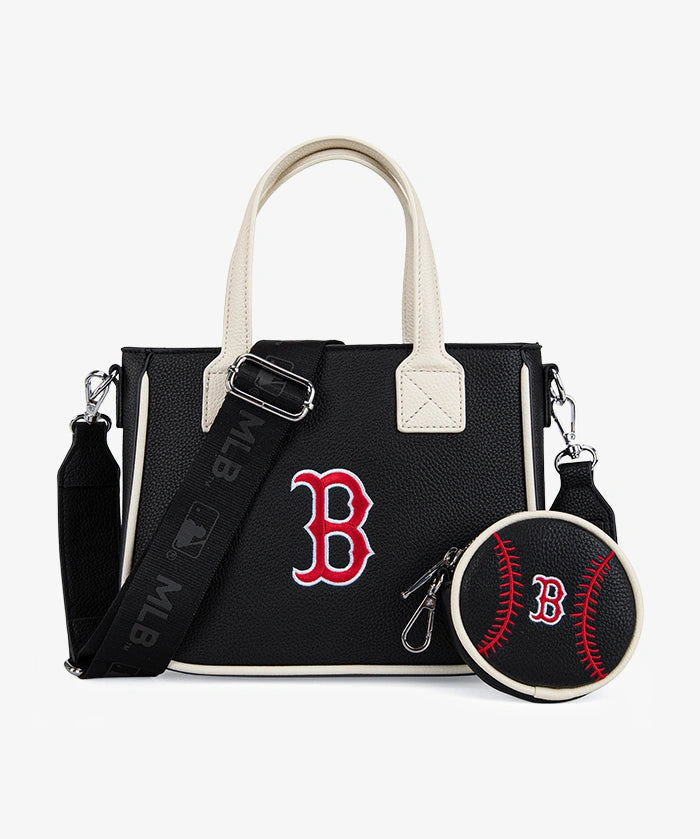 MLB Boston Red Sox Tote Bag with Baseball Coin Pouch