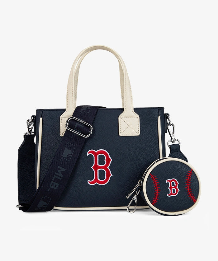 MLB Boston Red Sox Tote Bag with Baseball Coin Pouch