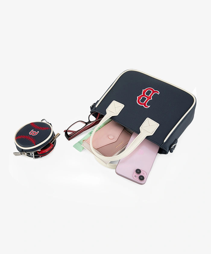 MLB Boston Red Sox Tote Bag with Baseball Coin Pouch