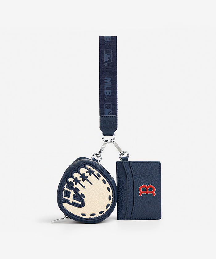MLBBostonRedSoxWristletCoinPurseCardHolderSetwithBaseball-ShapedDesign_9.webp