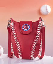 MLB Chicago Cubs Crossbody Bag With Baseball Seam