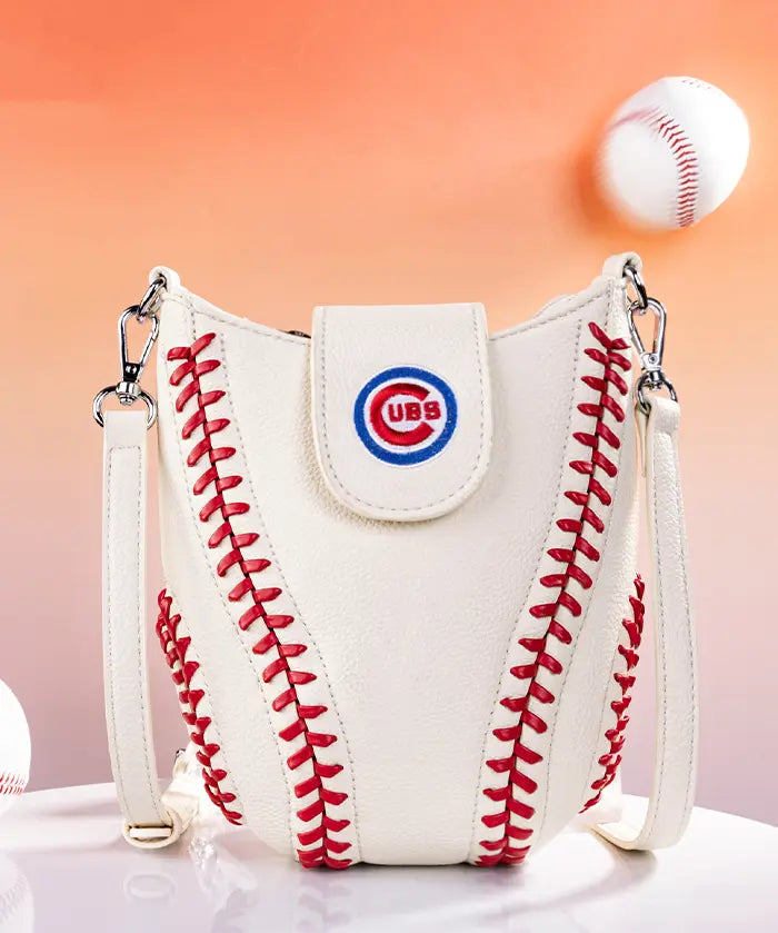 MLB Chicago Cubs Crossbody Bag With Baseball Seam