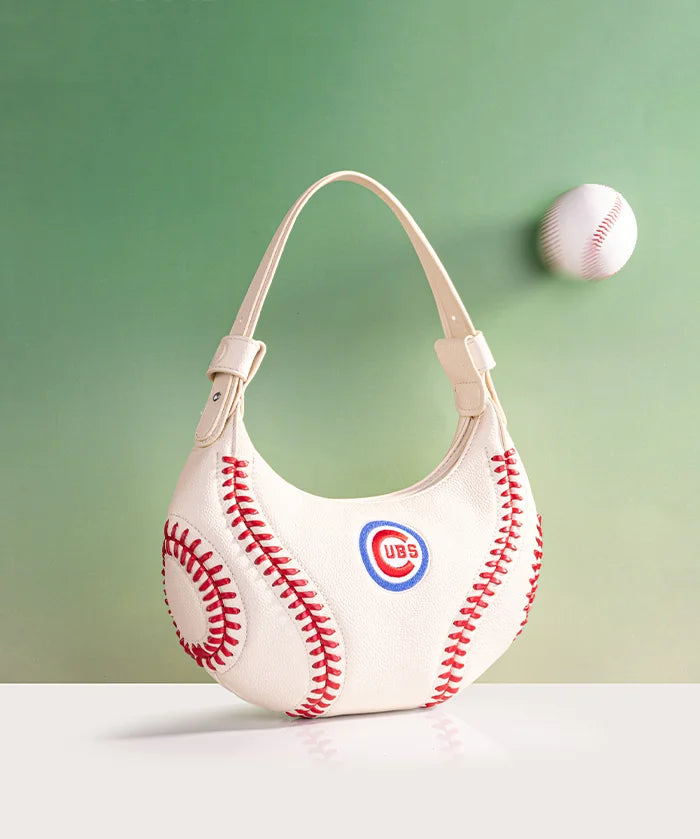 MLB Chicago Cubs Hobo Bag With Baseball Seams