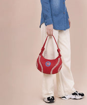 MLB Chicago Cubs Hobo Bag With Baseball Seams