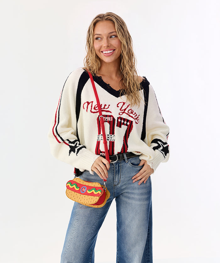 MLB Chicago Cubs Hot Dog Crossbody Bag