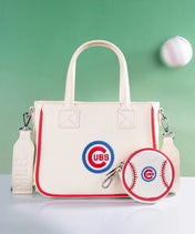 MLB Chicago Cubs Tote Bag with Baseball Coin Pouch