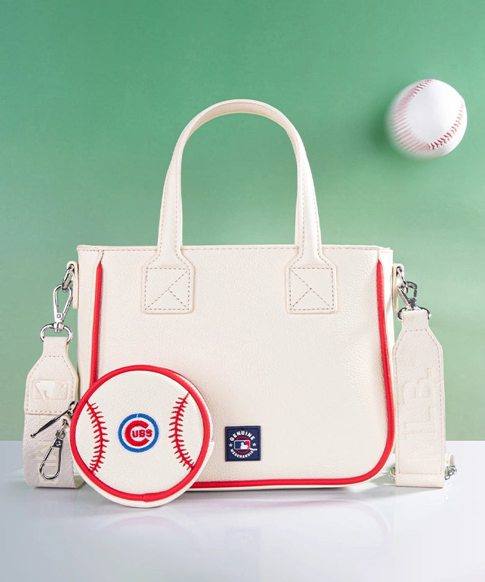 MLB Chicago Cubs Tote Bag with Baseball Coin Pouch