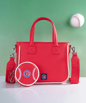 MLB Chicago Cubs Tote Bag with Baseball Coin Pouch