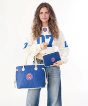 MLB Chicago Cubs Tote Bag with Wristlet Wallet