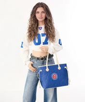 MLB Chicago Cubs Tote Bag with Wristlet Wallet