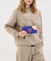 MLB Chicago Cubs Zip Wallet Baseball Stitch Detail