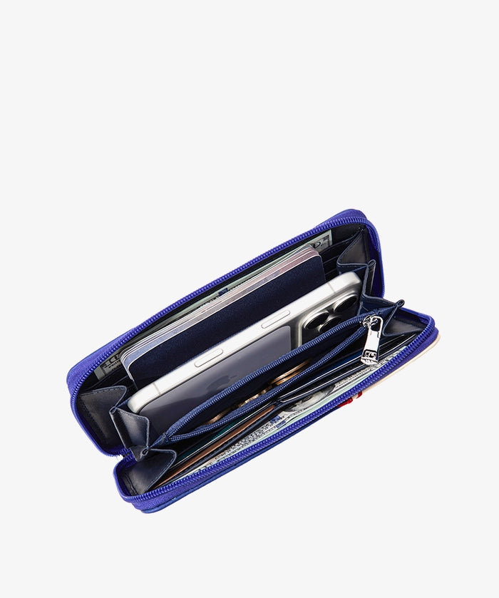 MLB Chicago Cubs Zip Wallet Baseball Stitch Detail