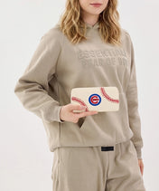 MLB Chicago Cubs Zip Wallet Baseball Stitch Detail