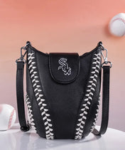 MLB Chicago White Sox Crossbody Bag With Baseball Seam