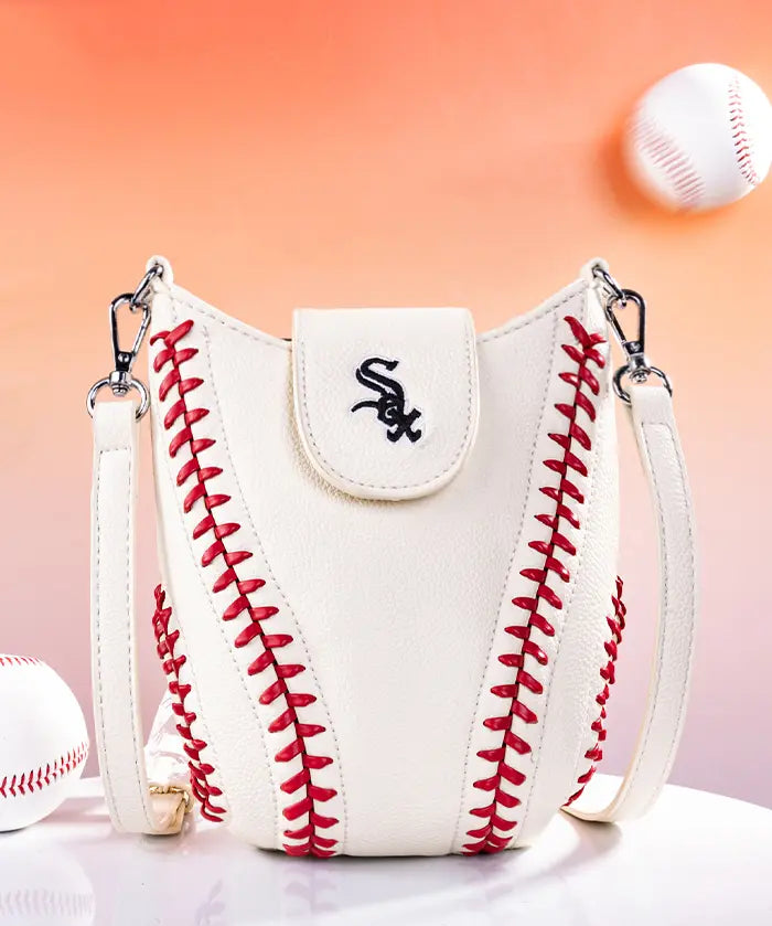 MLB Chicago White Sox Crossbody Bag With Baseball Seam