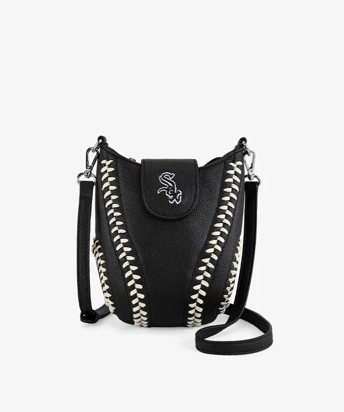 MLB Chicago White Sox Crossbody Bag With Baseball Seam