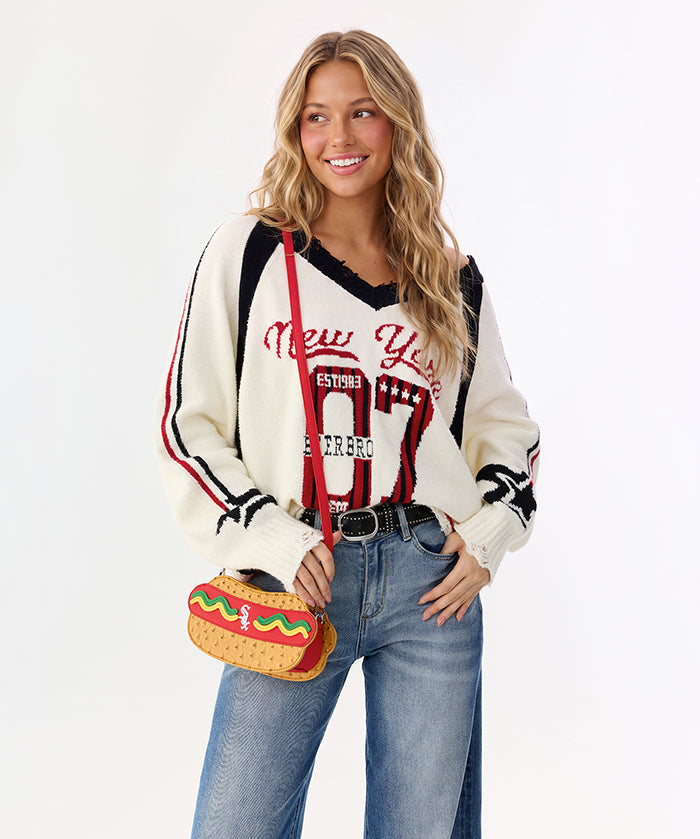 MLB Chicago White Sox Hot Dog Crossbody Bag
