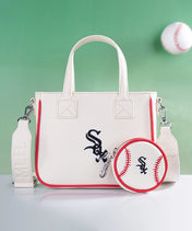 MLB Chicago White Sox Tote Bag with Baseball Coin Pouch