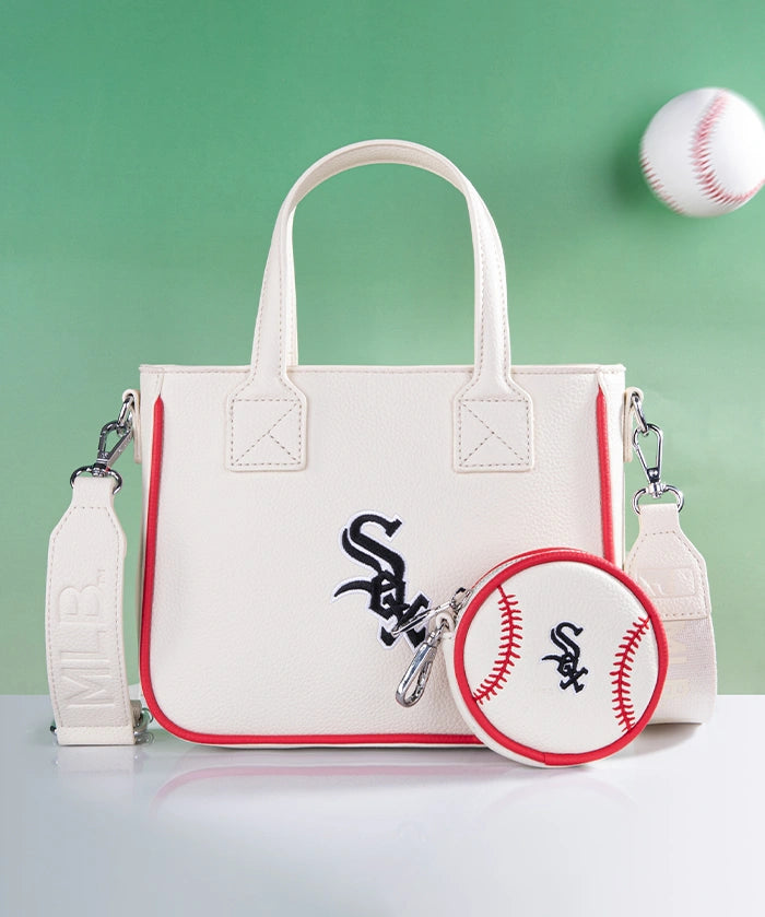 MLB Chicago White Sox Tote Bag with Baseball Coin Pouch