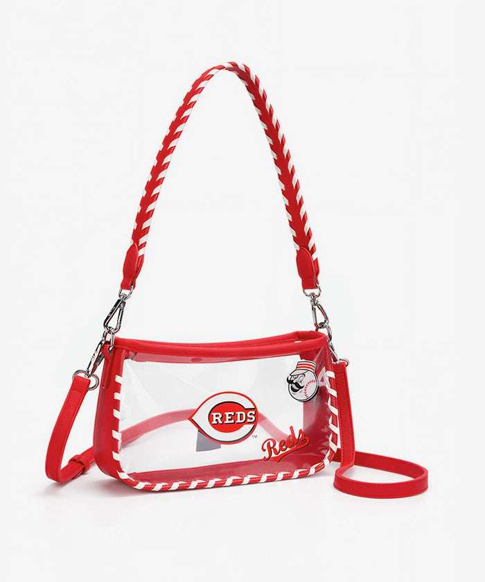 MLB Cincinnati Reds Clear Bag with Baseball Stitch