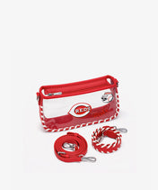 MLB Cincinnati Reds Clear Bag with Baseball Stitch