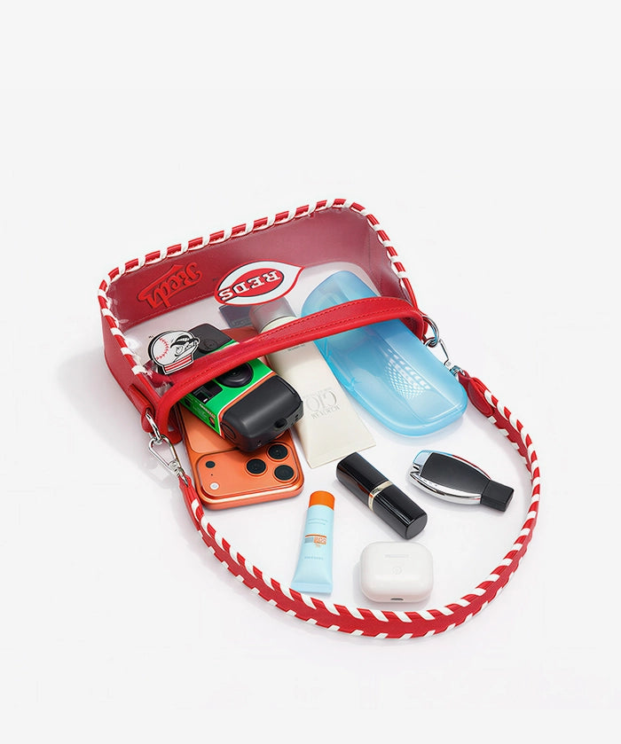 MLB Cincinnati Reds Clear Bag with Baseball Stitch