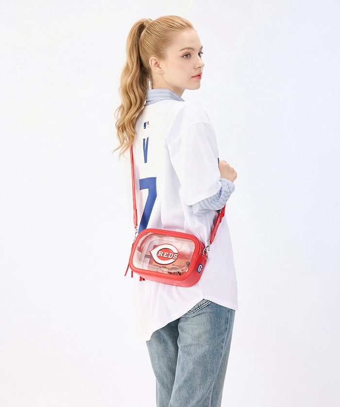 MLB Cincinnati Reds Clear Crossbody Bag