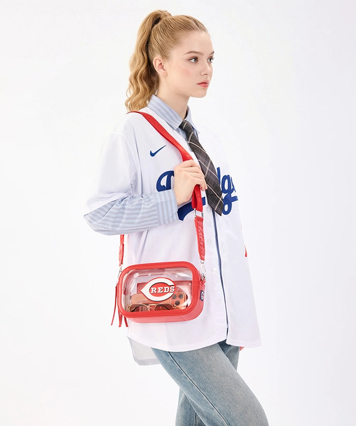 MLB Cincinnati Reds Clear Crossbody Bag