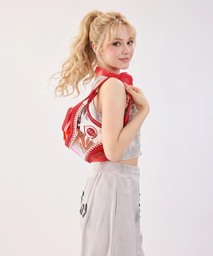 MLB Cincinnati Reds Clear Stitch Hobo - Curveball