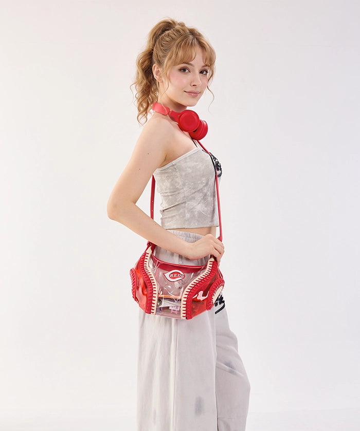 MLB Cincinnati Reds Clear Stitch Hobo - Curveball