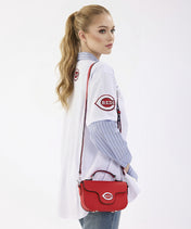 MLB Cincinnati Reds Flap Crossbody Bag with Top Handle