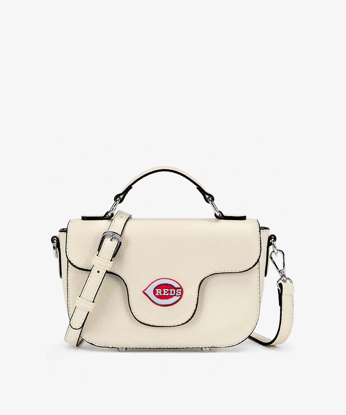MLB Cincinnati Reds Flap Crossbody Bag with Top Handle