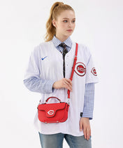 MLB Cincinnati Reds Flap Crossbody Bag with Top Handle