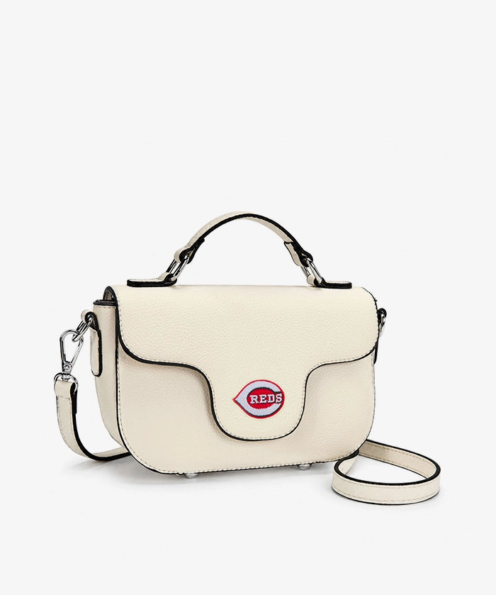 MLB Cincinnati Reds Flap Crossbody Bag with Top Handle