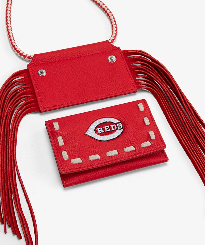 MLB Cincinnati Reds Fringe Crossbody Card Holder