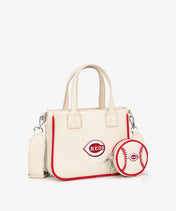 MLB Cincinnati Reds Tote Bag with Baseball Coin Pouch