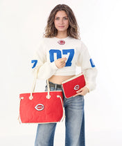 MLB Cincinnati Reds Tote Bag with Wristlet Wallet