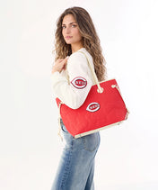 MLB Cincinnati Reds Tote Bag with Wristlet Wallet