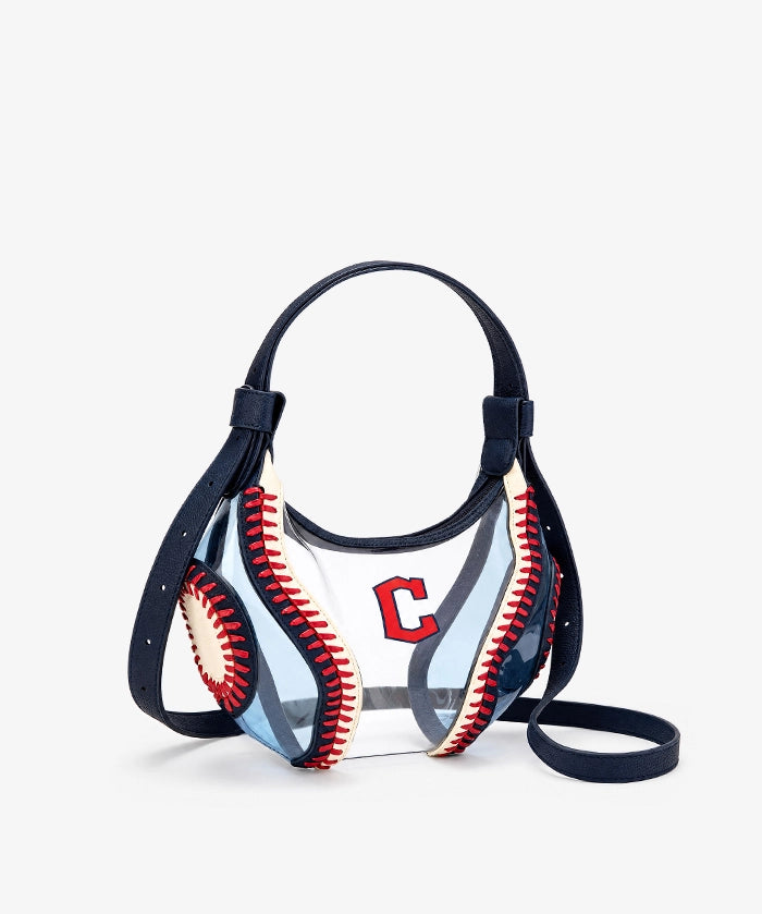 MLB Cleveland Guardians Clear Stitch Hobo - Curveball